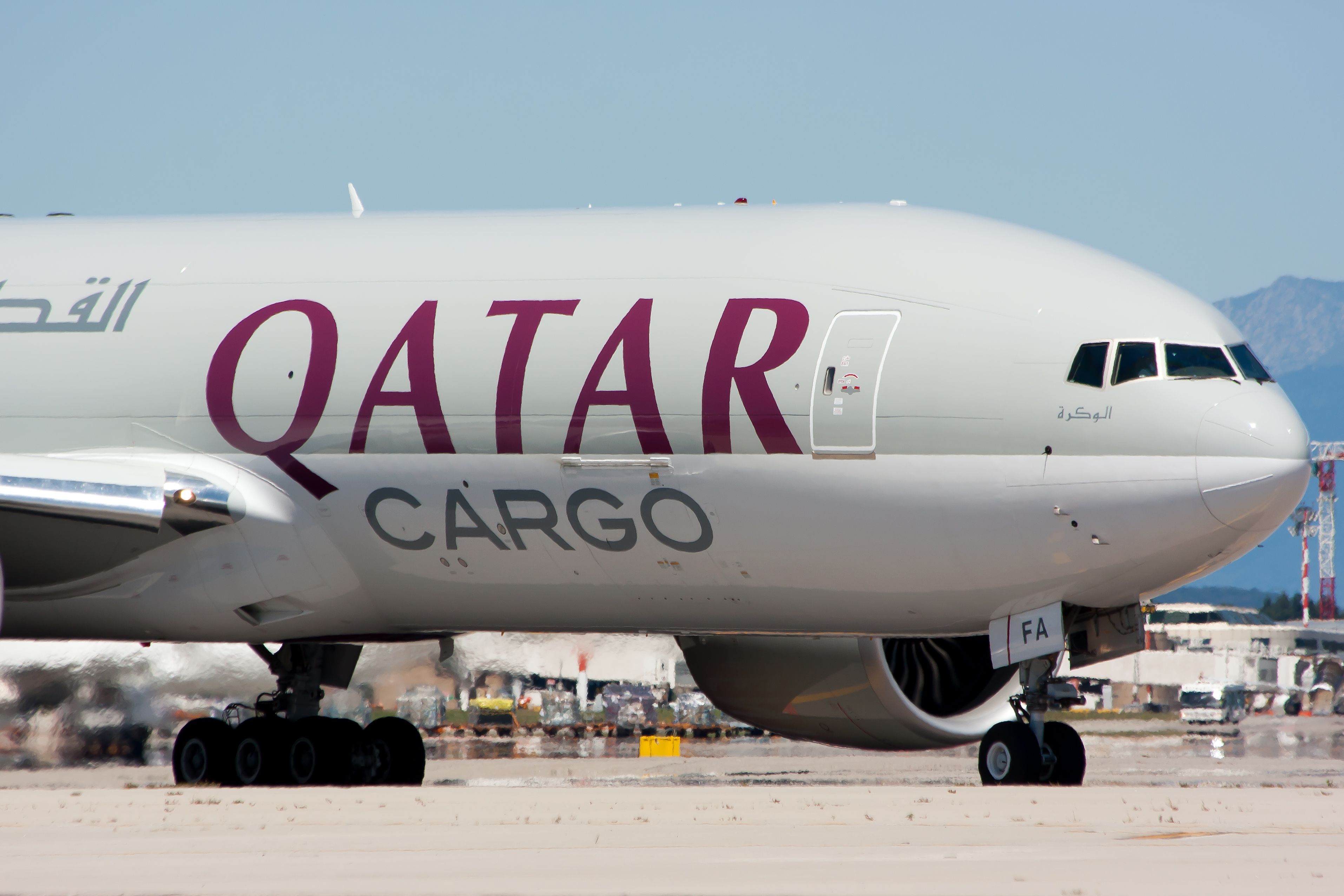 Pole Slices Through Qatar Airways Boeing Freighter Wing Like Hot