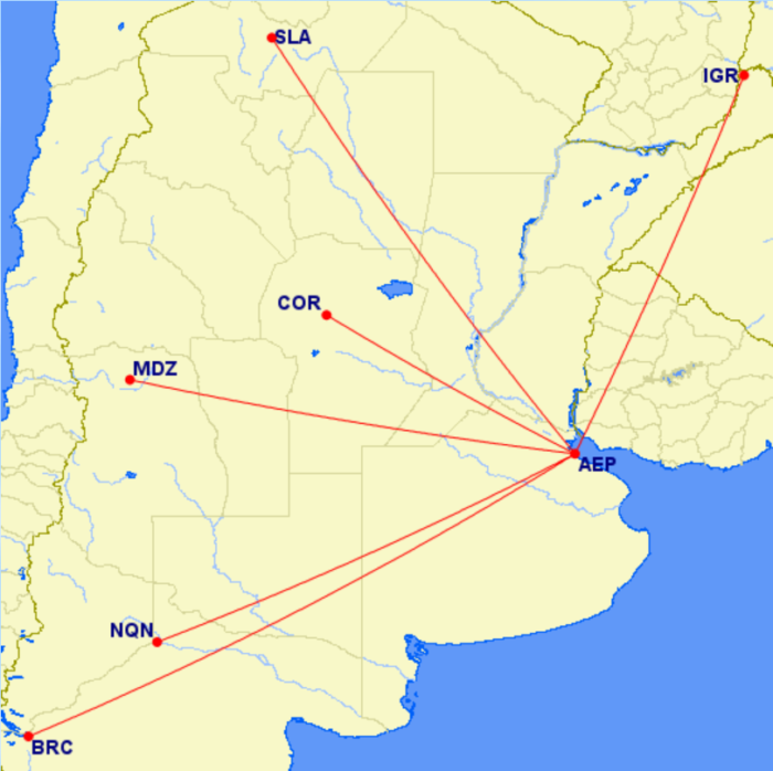 Norwegian Argentina route map