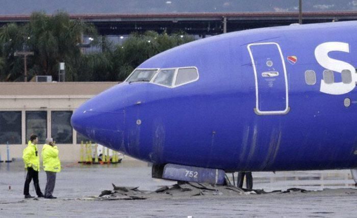 Southwest Airlines Flight Skids Off Runway In Burbank - No One Injured