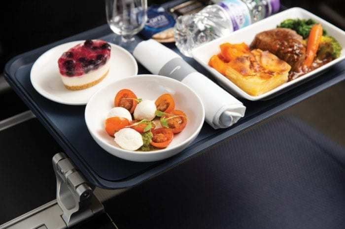 British Airways new World Traveller Plus food