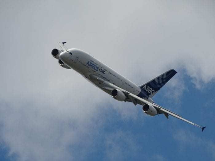 Airbus airplane in flight
