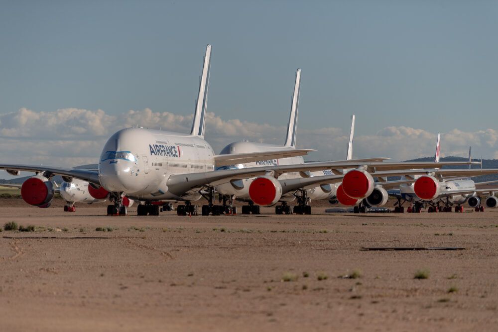 A380 air france parked