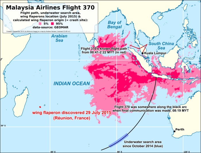 MH370 search area