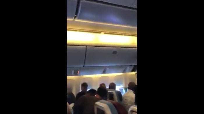 Chaotic Scene onboard Turkish Airlines flight
