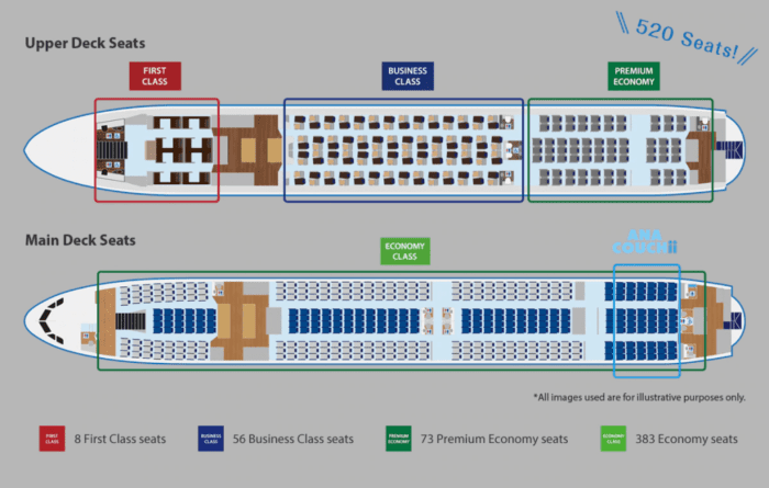 ANA A380 seat map