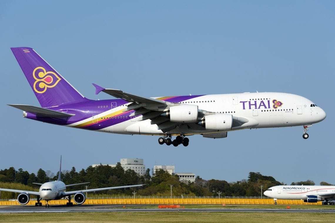 Thai Airways Airbus A380 in flight