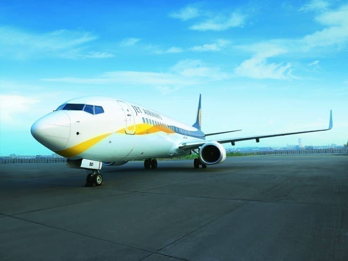 A Jet Airways Boeing 737 on the tarmac