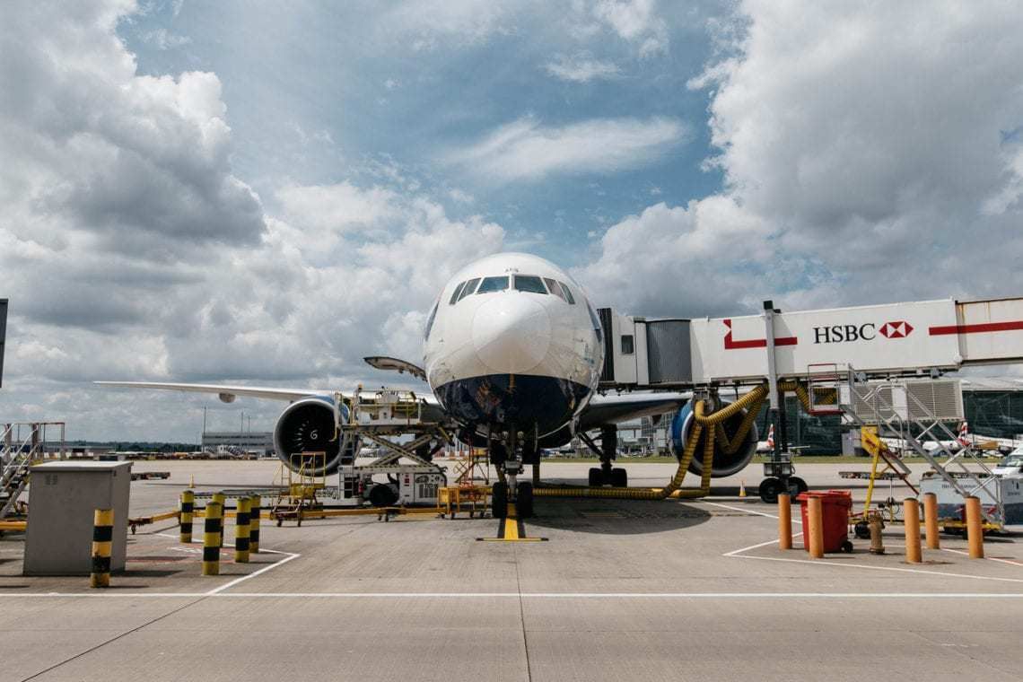 A BA Boeing 777 on stand at Heathrow T5B Image credit: Stuart Bailey / British Airways