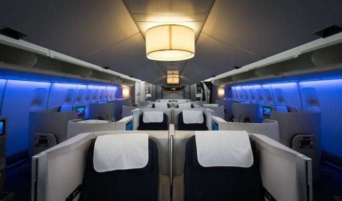 BA cabin interior of 747