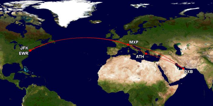 Emirates fifth freedom routes