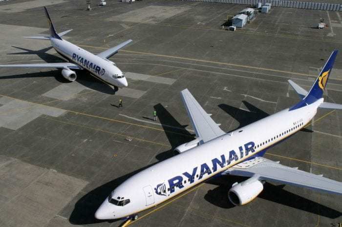 2 Ryanair planes on apron