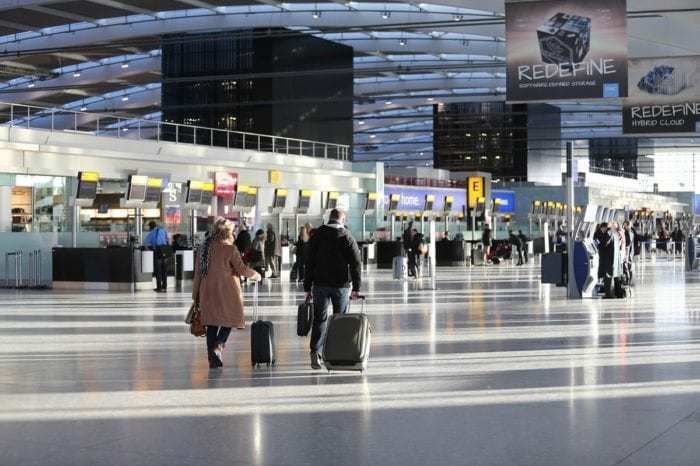 Heathrow terminal concourse