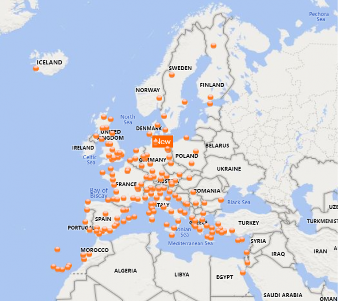 Easyjet route map