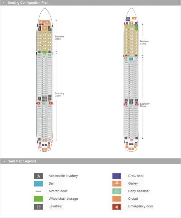 Hainan A350 seating