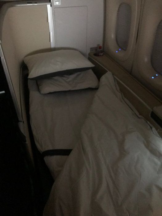 Lufthansa First Class bed