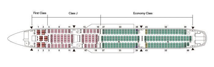 JAL A350 seatmap