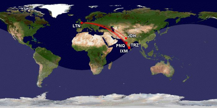 Easyjet route map