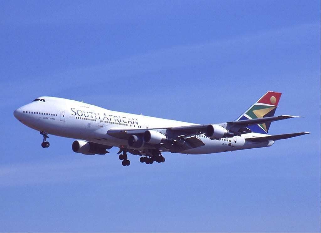 A South African Airways Boeing 747.