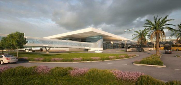 Split airport new terminal