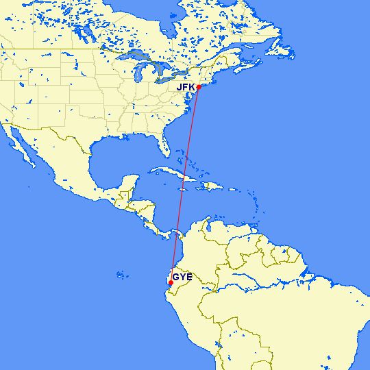 JFK to Guayaquil JetBlue
