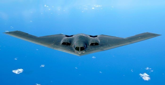 B2-bomber over the Pacific