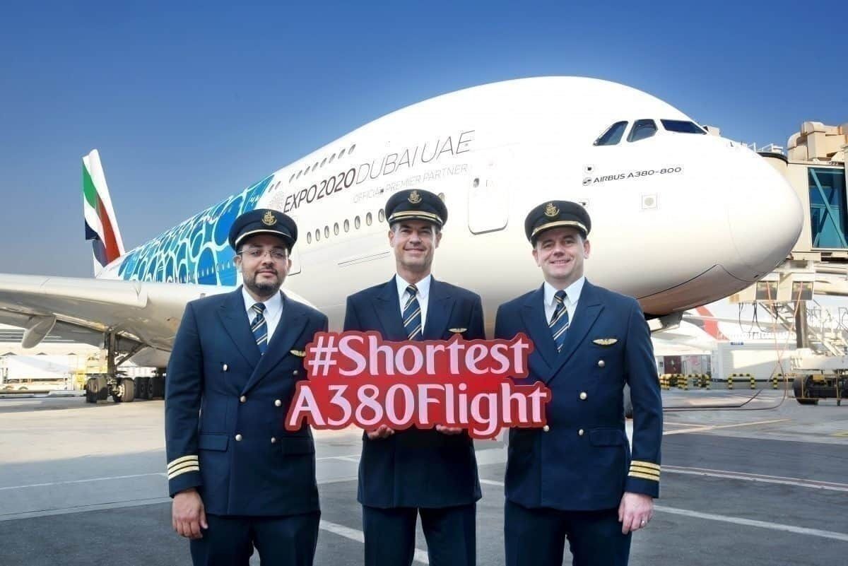 Emirates Shortest Airbus A380 Flight Dubai Muscat