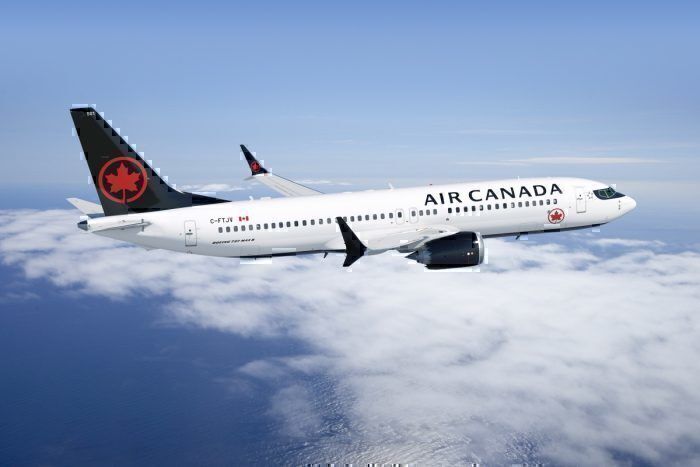 An Air Canada Boeing 737 MAX in flight