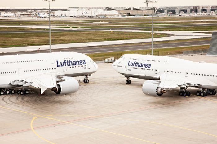Lufthansa Airbus A380 Delhi