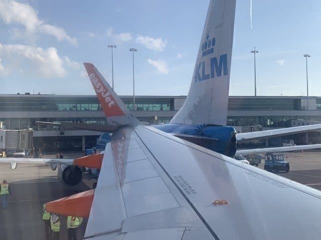 easyjet Airbus A320 KLM Boeing 737 Amsterdam Collision