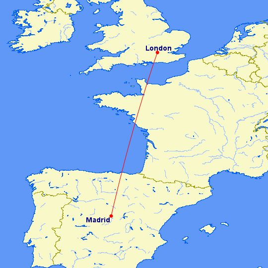 London to Madrid Inaugural Airbus A350 flight