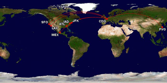 Air France A380 routes