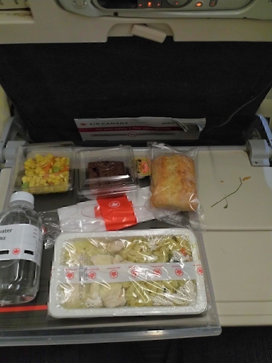 AC meal tray with left-overs 