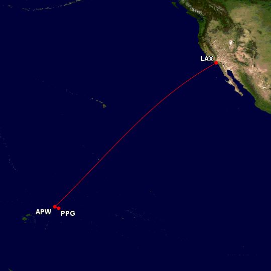 Samoa Airways route