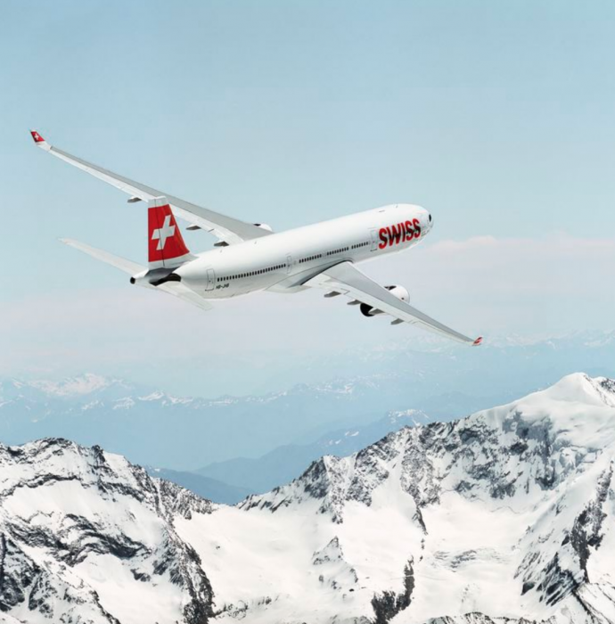 Swiss A330 turning