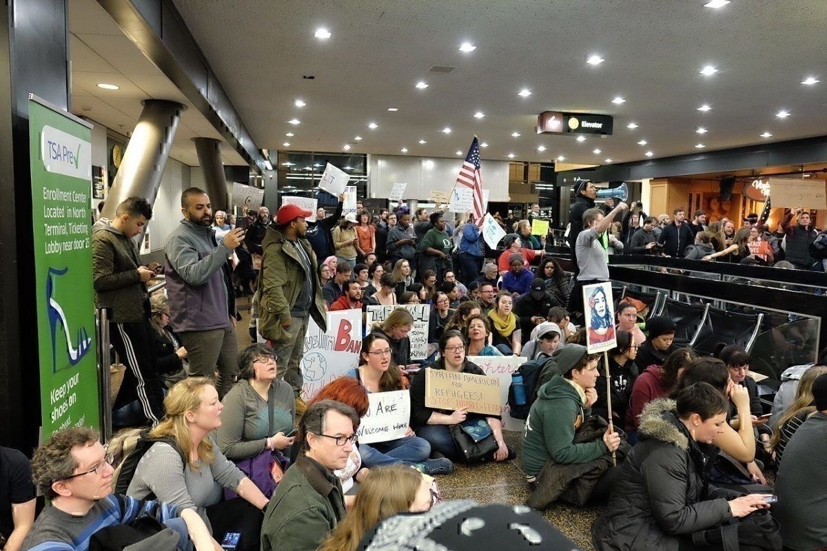 Hong Kong Airport Affected By Sit In Protest