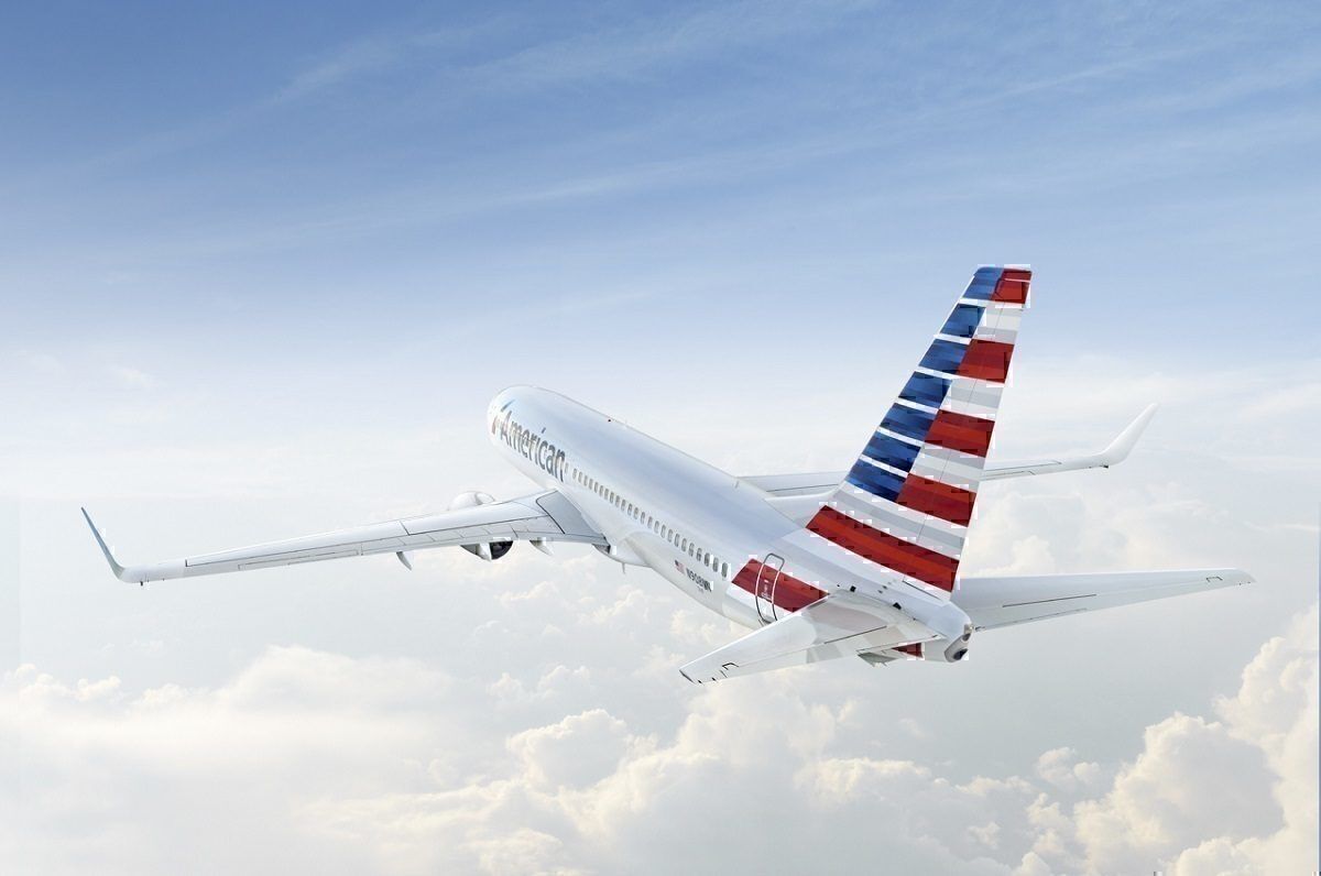 American Airlines concept in flight