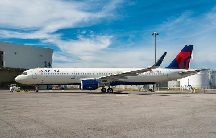Delta Airlines A321 on apron