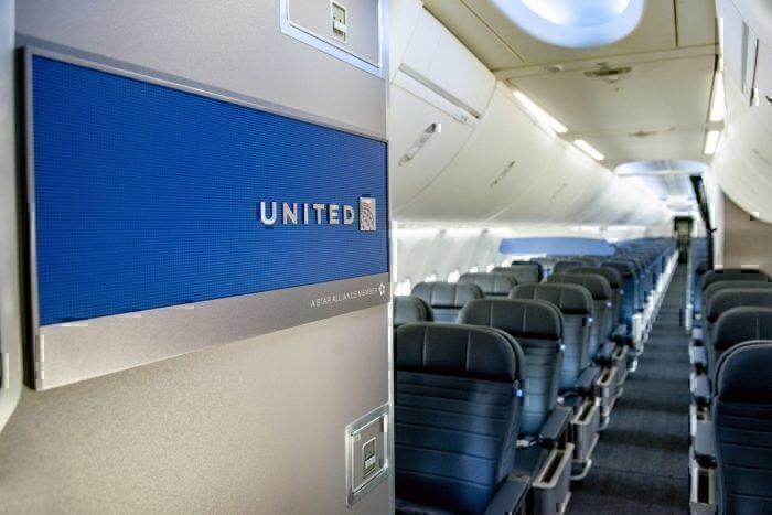 United 737 MAX cabin
