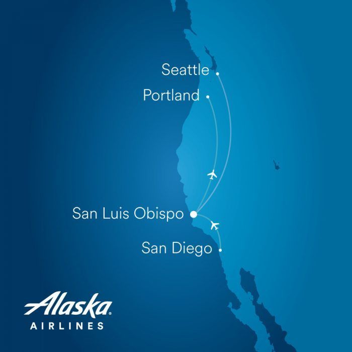 Alaska Airlines, San Luis Obispo, New Routes