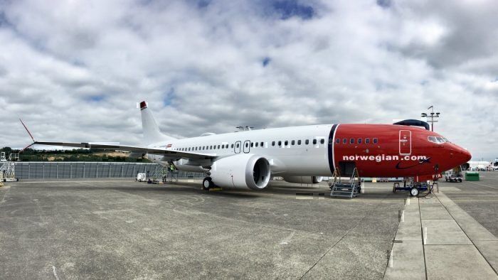 A Norwegian Airlines Boeing 737 MAX