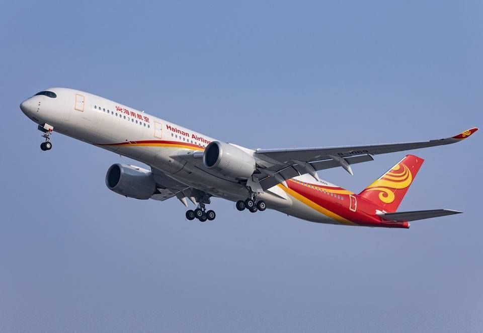 Hainan Airlines plane taking off
