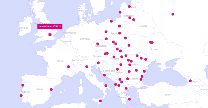 wizz air route map