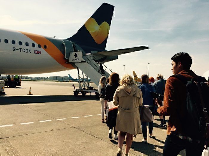 Thomas Cook airlines boarding