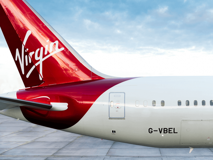 Virgin dreamliner tail