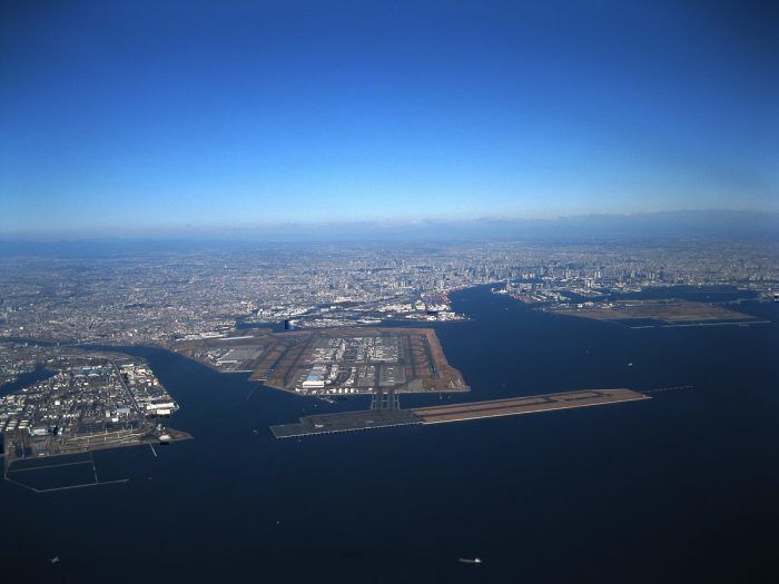 Haneda airport from air
