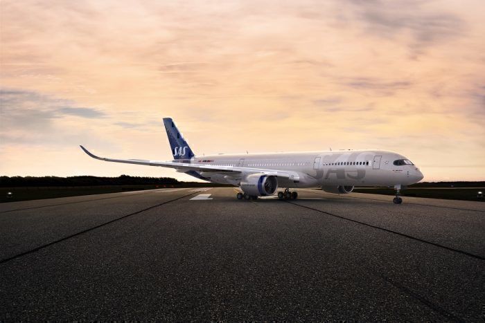 SAS jet on taxiway concept