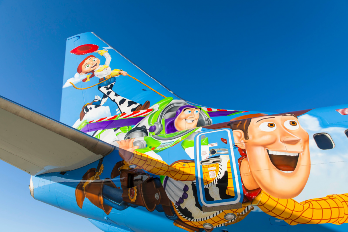 Toy Story characters as part of a special Alaska Airlines livery