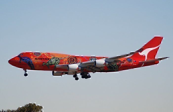 A Qantas Boeing 747