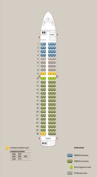 Swiss A220 Seat Map Trip Report: Swiss Airbus A220 Economy From Krakow To Zurich