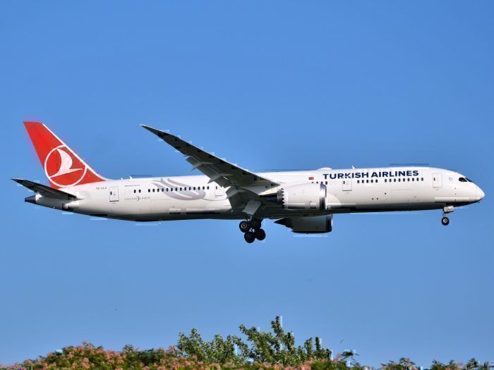A Turkish Airlines Boeing 787 Dreamliner